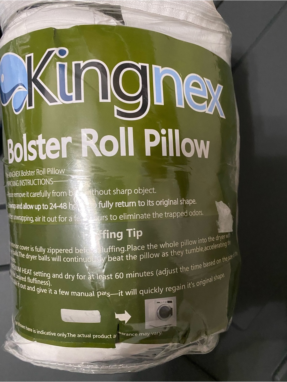White Bolster Roll Pillow - Supportive Home Bedding
